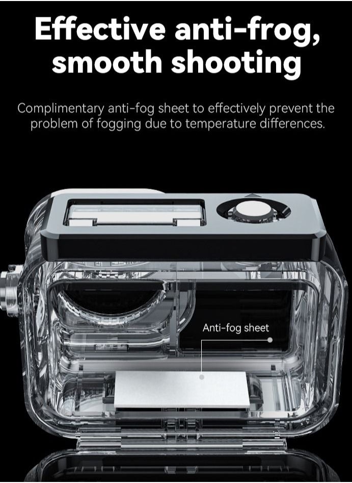 TELESIN - DJI Osmo Action 5 Pro Action 4 Action 3 Waterproof Case for 45 Meter Depth Deep Dive - Image 1