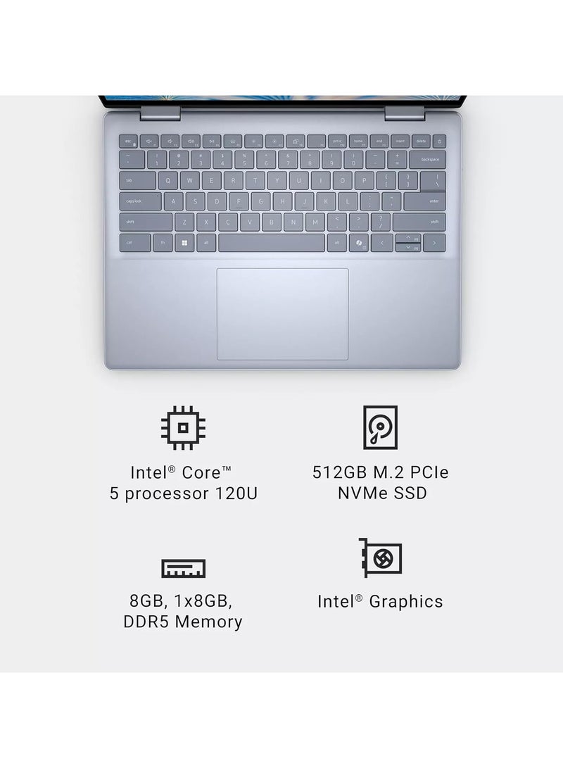 ديل لابتوب إنسبيرون 7440 2 في 1 بشاشة FHD مقاس 14 بوصة، معالج كور 5 120U/ذاكرة RAM سعة 8 جيجابايت/قرص SSD سعة 512 جيجابايت/رسومات إنتل آرك/ويندوز 11 هوم - Image 3