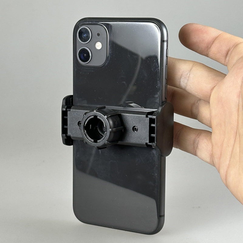 2 Pcs Black ABS Phone Holder Mount With 17mm Ball Joint Rotatable Clamp For Light Stand - Image 3
