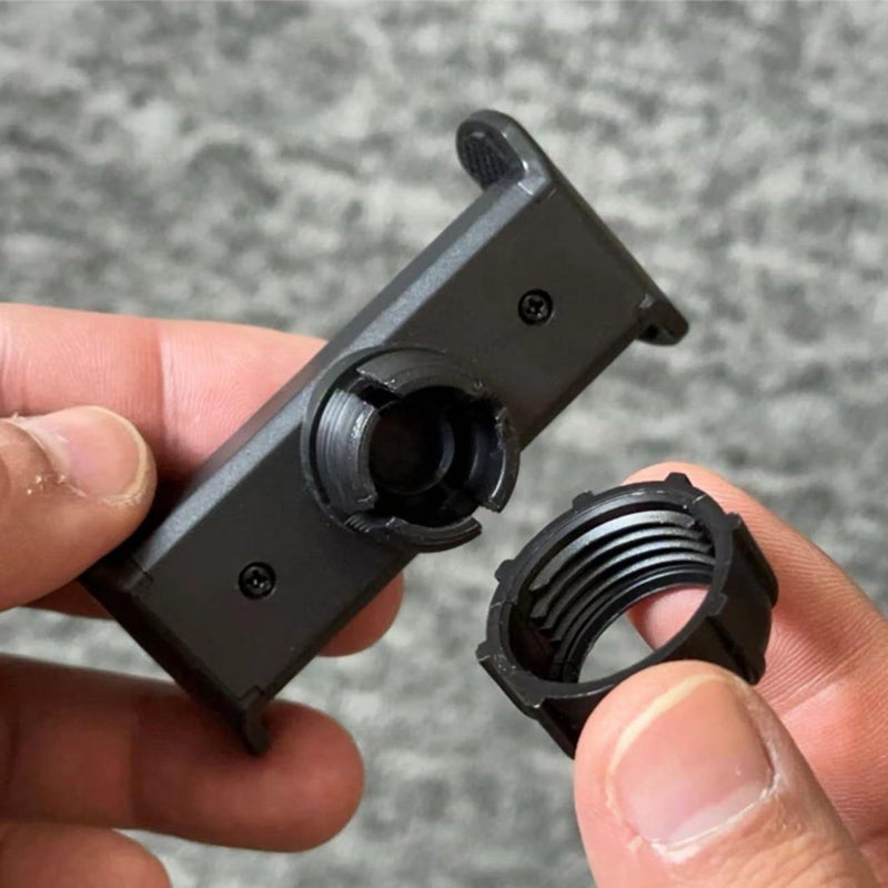 2 Pcs Black ABS Phone Holder Mount With 17mm Ball Joint Rotatable Clamp For Light Stand - Image 4