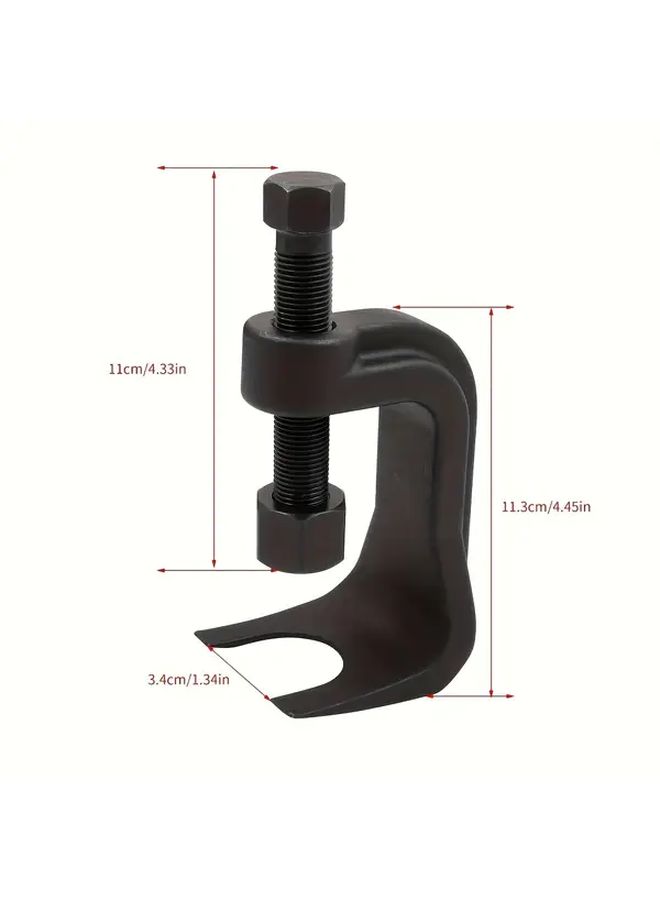 Adjustable Ball Joint Puller Tool 1pc 2 3 8 Jaw Black Carbon Steel Construction Heavy Duty Ball Head Extractor For Automotive And Mechanical Work Extends Up To 2 3 8 Inches Garage Essentials Gear Puller - Image 2