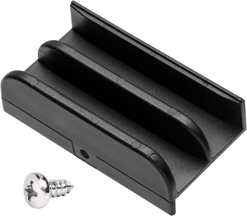 VYH M6219 Sliding Shower Door Bottom Track (Black) Suitable for Top-Hung Sliding Shower Doors Shower Door Track, 1/2-inch Slot, Suitable for 7/16-inch Thick Glass Shower Doors Plastic Track M6219 (1 pack) - Image 1