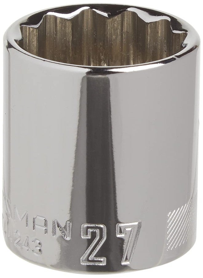 CRAFTSMAN Shallow Socket, Metric, 1/2-Inch Drive, 27mm, 12-Point (CMMT44243) - Image 1