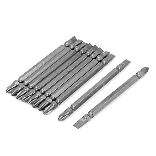 uxcell 100mm Long Dual Head Magnetic Slotted Phillips Screwdriver Bits 10pcs - Image 1