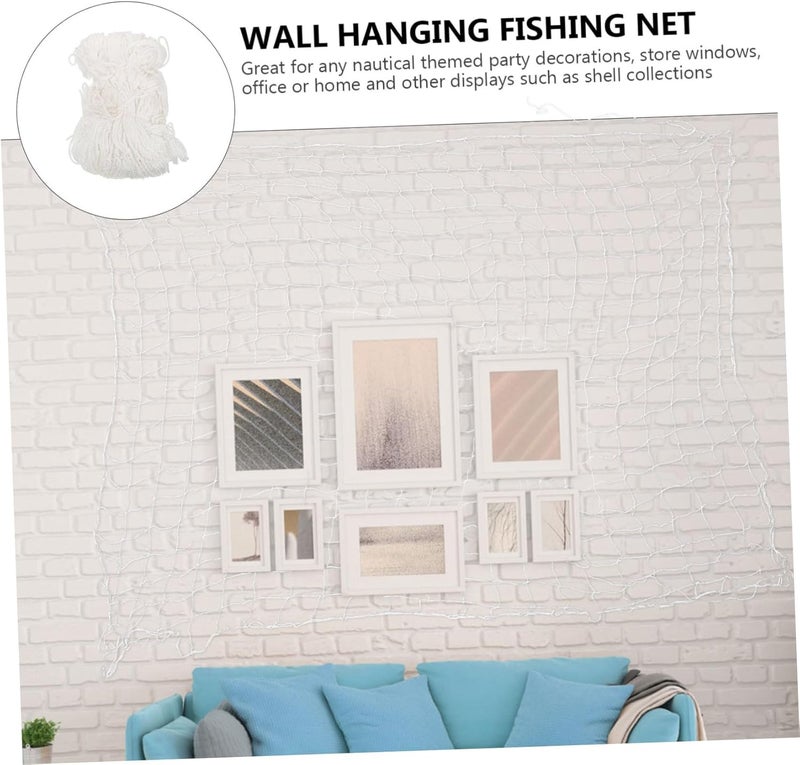Zerodeko 1pc Decorative Fishing Net for Pirate Party Nautical Wall Hanging Photo Prop Creative Coastal Theme Decor for Beach and Boys and Girls Rooms - Image 4