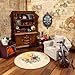 Furjane 112 Scale Miniature House Furniture Set Classic Mini Furniture Sofa Set with Pillows Mini Couch Carpet Wooden Furnitures Bookshelf Desk Chair Living Room Scene Decor - Image 4