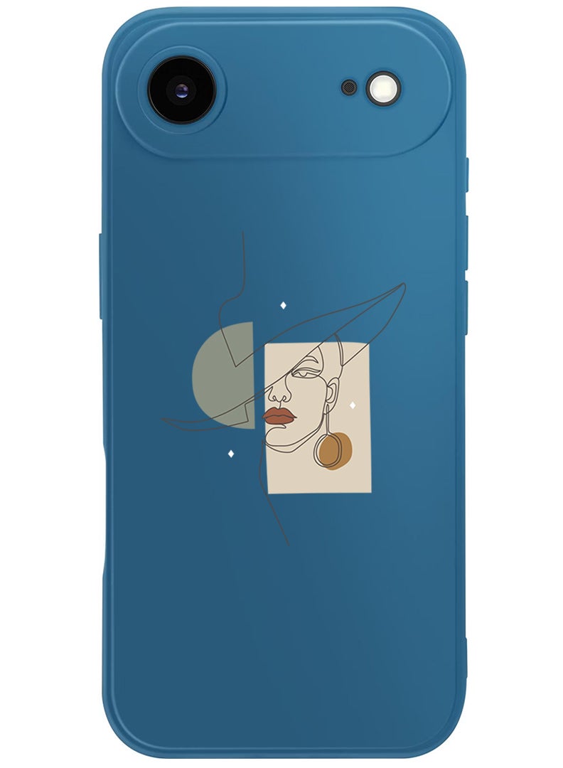 Theodor Protective Slim Fit Case Liquid Silicone Cover with Full Body Protection Anti-Scratch Shockproof Case For Apple iPhone 17 Air (Blue) Women in Style - White - Image 1