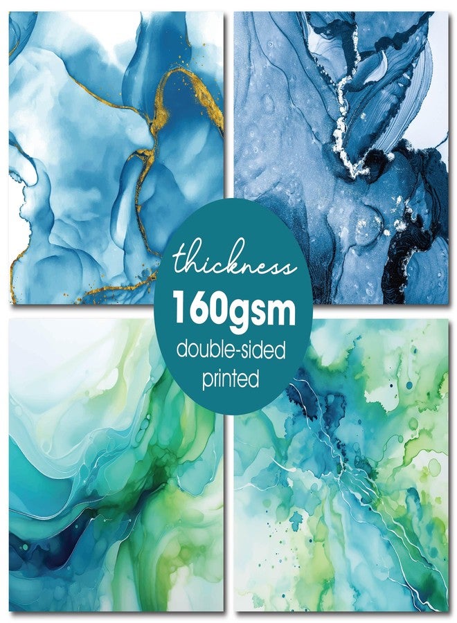 Desecraft 12x12 Ocean Marble Scrapbook Cardstock Decorative Paper for Card Making Journaling Planner Origami Decopage Decorative Spring Scrapbook Paper - Image 3