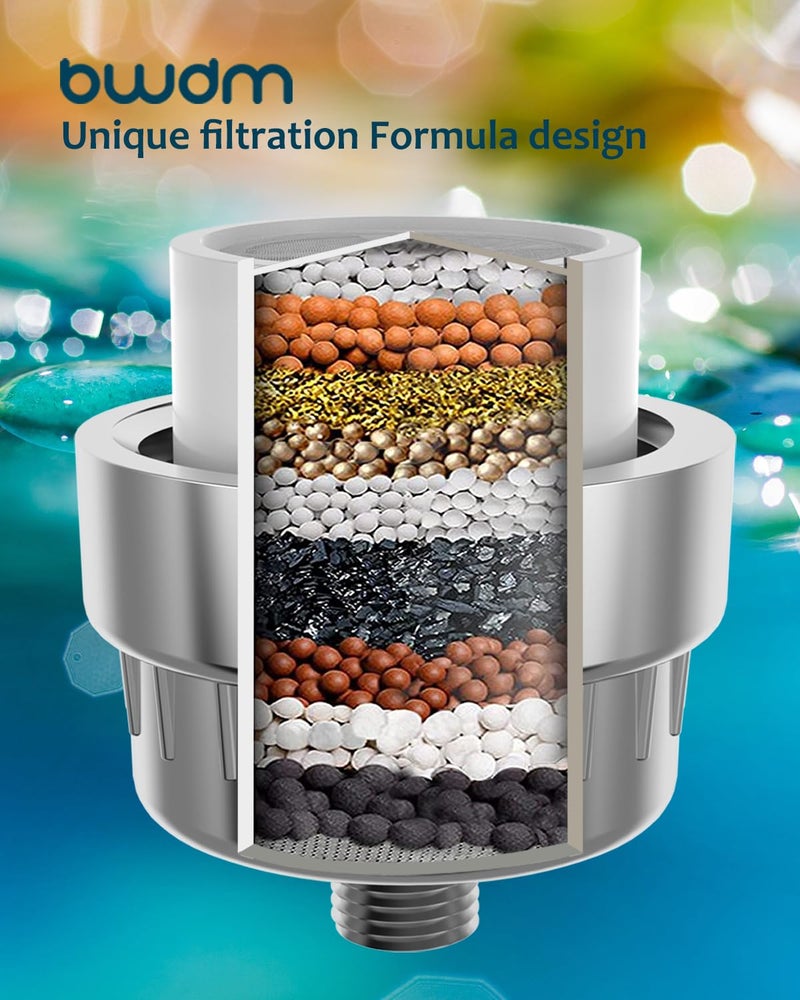 BWDM Shower Filter,Hard Water filter Shower Head Filter 15 Stage Cartridge Remove Chlorine Heavy Metals and Other Sediments,Vitamin C Water Softener Reduces Dry Itchy Skin,Dandruff BWDM(Oil-Rubbed Bronze) - Image 2