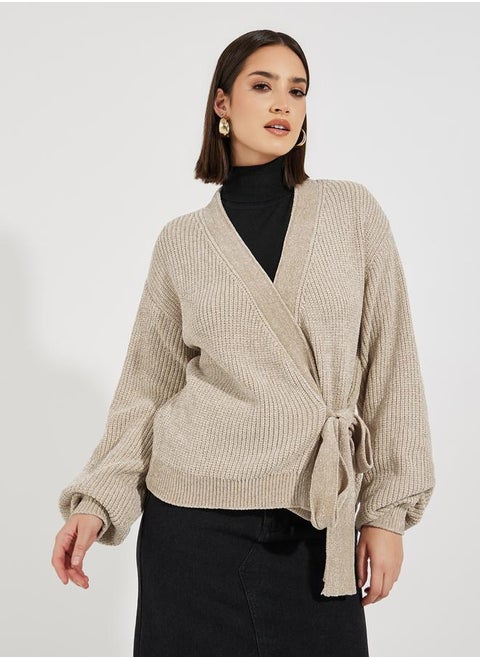 Regular Fit Short Length Wrap Sweater