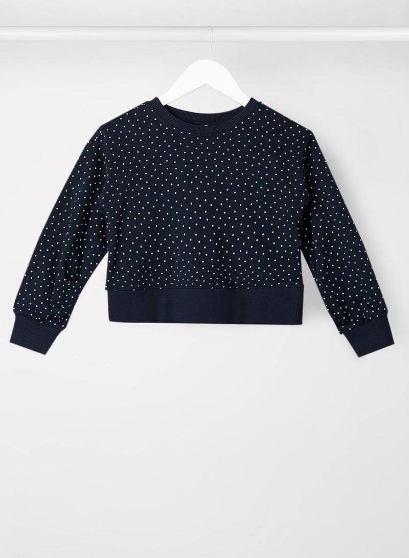 NAME IT Kids Polka Dot Long Sleeve Sweatshirt  - Image 1