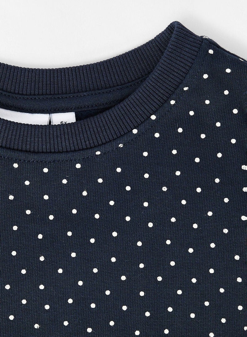 NAME IT Kids Polka Dot Long Sleeve Sweatshirt  - Image 3