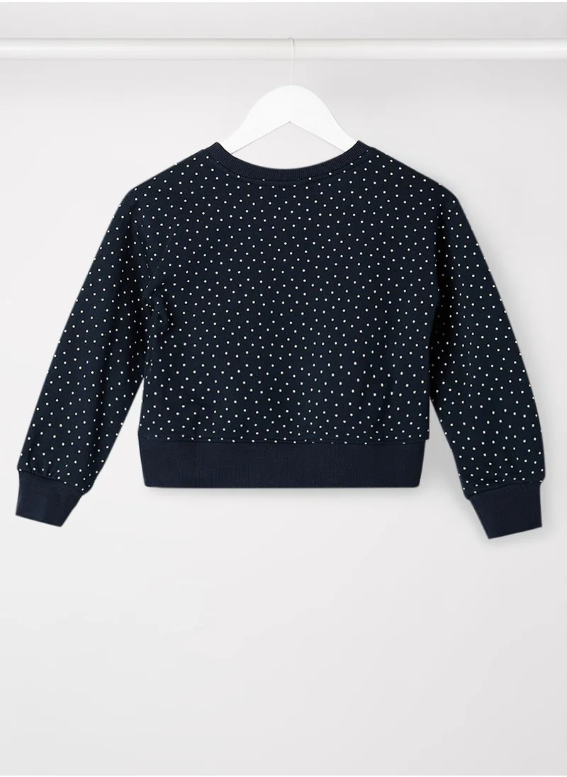 NAME IT Kids Polka Dot Long Sleeve Sweatshirt