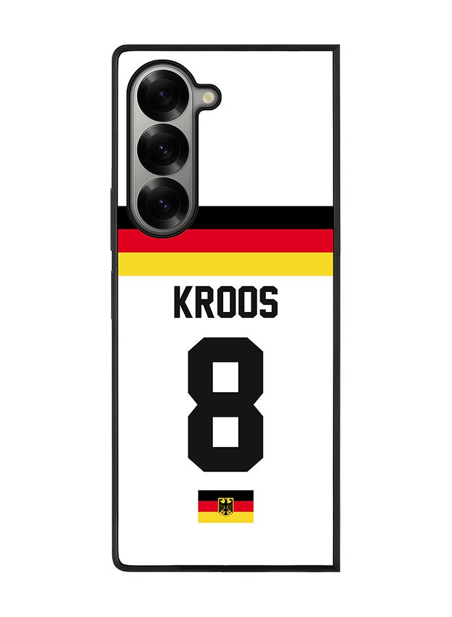 Stylizedd Rugged Black edge case for Samsung Galaxy Z Fold6, Slim fit Case Flexible Anti Drop TPU Gel Thin Cover - Football Team - Germany, Player Name - Kroos - Image 1