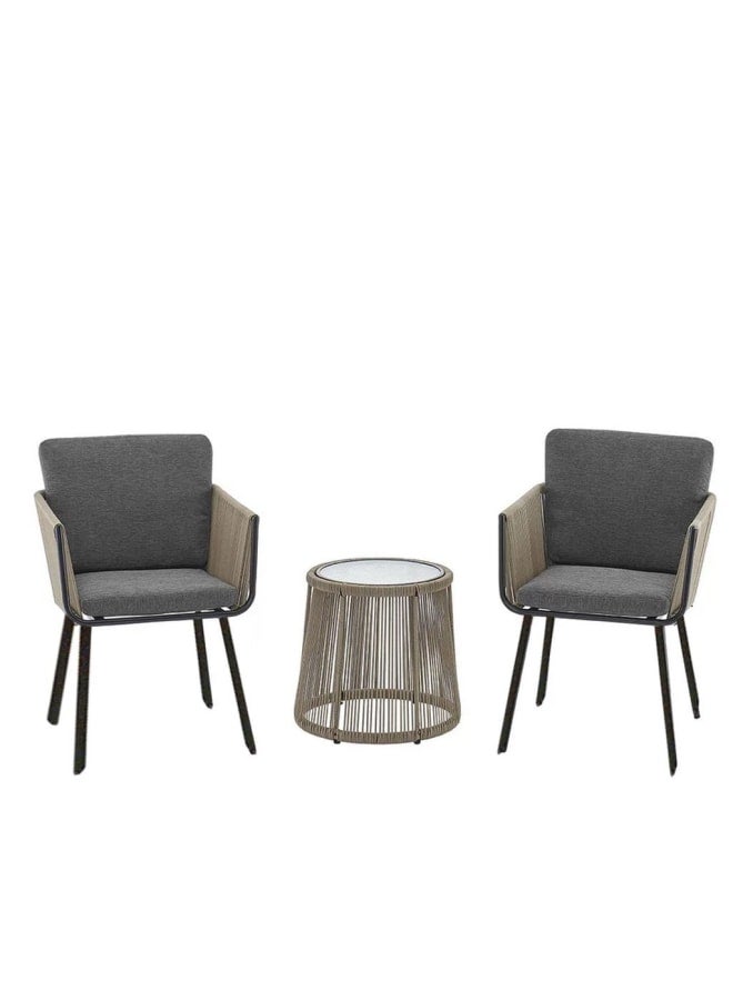 Sampa Rattan Rattan Soft Outdoor set 3 Pieces - Multi color - Image 3