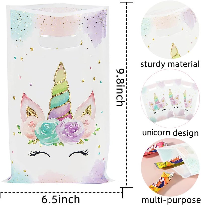 DaiUni 30 PCS Unicorns Goodie Bags Party Favor Bags with Handles for Kids Birthday - Image 2