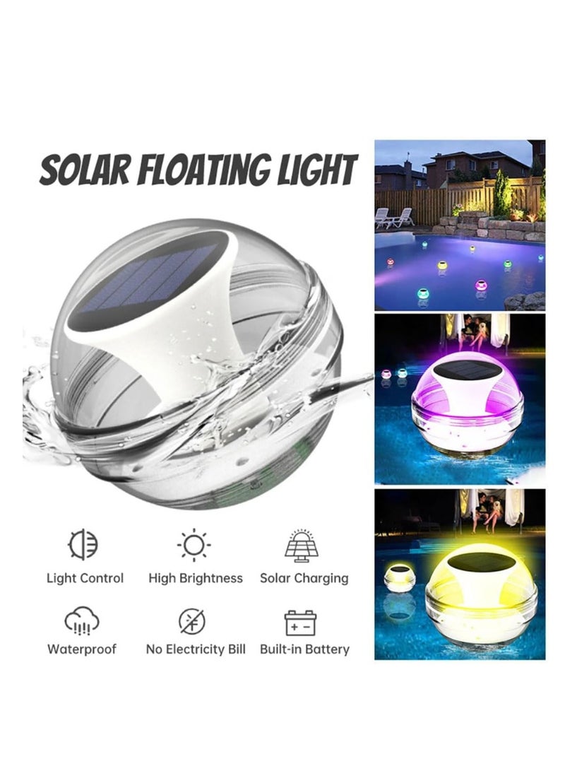 SYOSI Swimming Pool Light, Light Control Solar Swimming Pool Light, Garden Lamp, Waterproof Solar Floating Light, Water Floating Light, for Aquarium, Vase, Pond, Swimming Pool, Garden, Party - Image 2