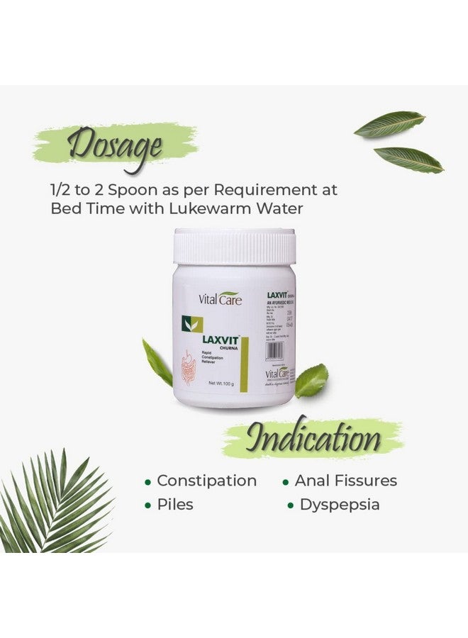 Vital Care Laxvit Churna 100 gm (Pack Of 3) - Rapid constipation Reliver - Image 2