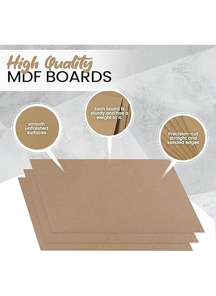 Generic MDF Boards Smooth Unfinished Surface PrecisionCut Straight Edges  - Image 2