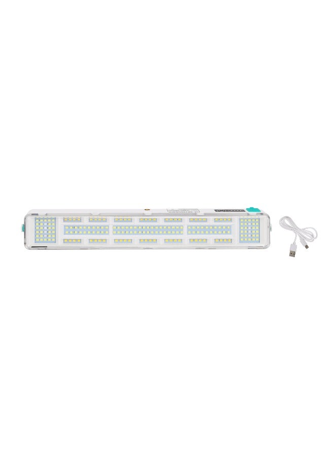 Olsenmark فانوس طوارئ LED من أولسنمارك مع الطاقة الشمسية OME2857 | بطارية 4000mAh، 136+56+8 LED SMD | مخرج USB وشحن Type-C | 6 ساعات عمل | مدمج وقابل للحمل | أبيض - Image 3