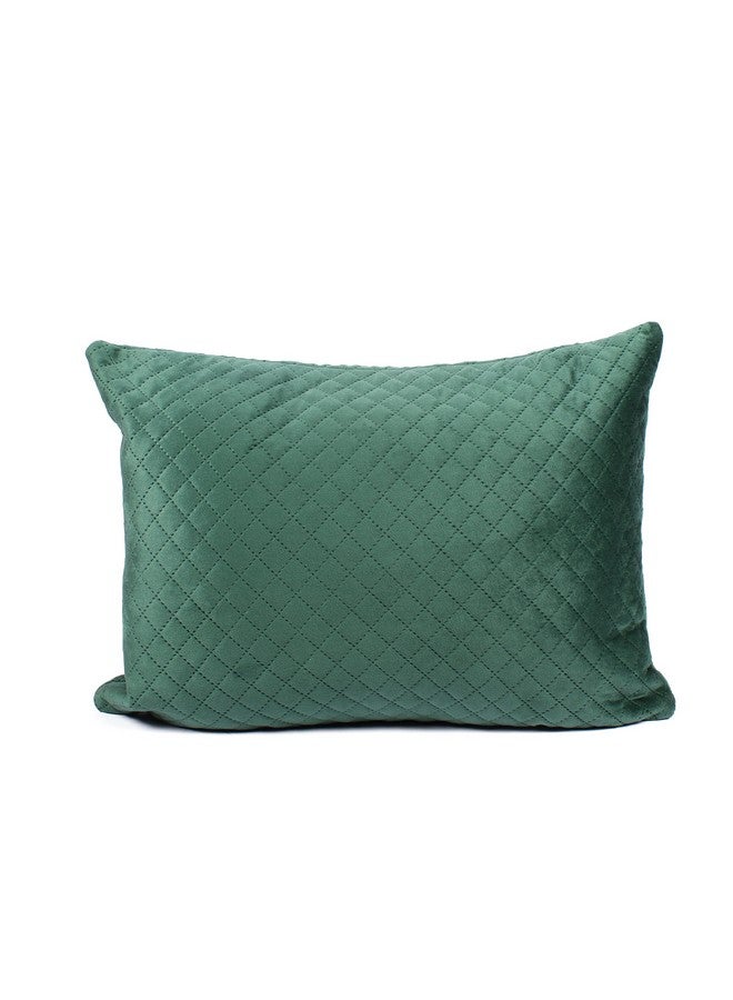 STITCHNEST مجموعة STITCHNEST من 2 غطاء وسادة | مخمل مبطن | أخضر | مظهر ناعم وعالي الجودة | 12x18 بوصة | مناسب للكنبة وديكور غرفة المعيشة - Image 4