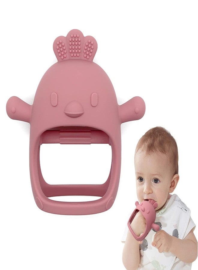 ACUDY Baby Teething Toy Ring - BPA-Free Food Grade Silicone Teether with Multiple Textures & Shapes | Safe Chew Toy for Infants & Toddlers | Pain Relief for Teething Gums | Easy to Hold Baby Teether (Chick) - Image 1