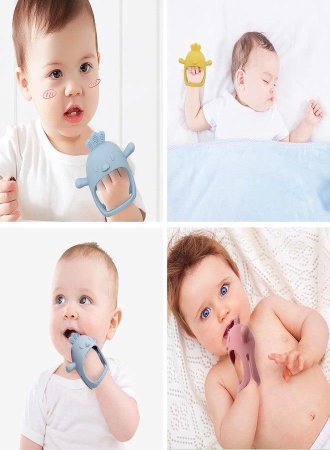 ACUDY Baby Teething Toy Ring - BPA-Free Food Grade Silicone Teether with Multiple Textures & Shapes | Safe Chew Toy for Infants & Toddlers | Pain Relief for Teething Gums | Easy to Hold Baby Teether (Chick) - Image 2