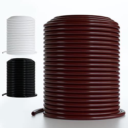 DBR Tech 1/4 Drip Irrigation Tubing, 200 Feet, Flexible PVC Plastic Drip Irrigation Hose for Gardening, Misting, Hydroponics and DIY Landscape Garden Projects, Blank Distribution Tubing (200ft, Brown) - Image 1