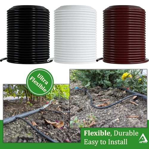 DBR Tech 1/4 Drip Irrigation Tubing, 200 Feet, Flexible PVC Plastic Drip Irrigation Hose for Gardening, Misting, Hydroponics and DIY Landscape Garden Projects, Blank Distribution Tubing (200ft, Brown) - Image 5