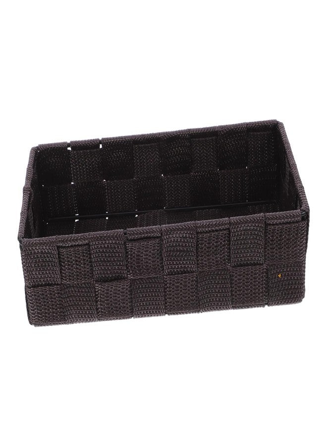 HEALLILY Woven Storage Basket Stackable Cube Organizer Bin for Bathroom Nursery Kitchen Countertop Nylon Fabric Storage Basket 8.85X4.33X2.55In - Image 1