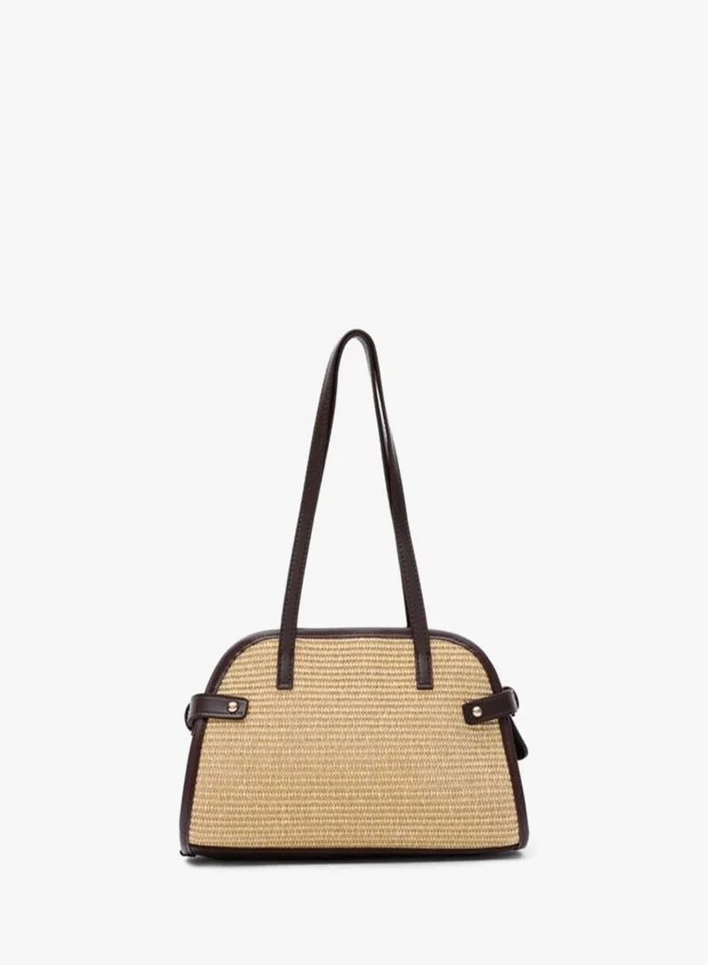 Vosges Wicker Shoulder Bag – Coffee.