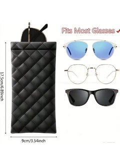 MIKO 2-Piece Portable Eyeglasses Case, Soft Faux Leather Sunglasses Bag, Portable Phone and Sunglasses Holder,Traveler Bag for Necessary Accessories  - Image 2