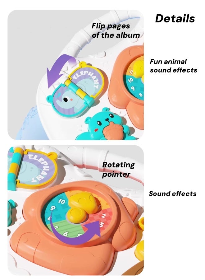 Education Early Development Toys,Learning Musical Table Toys,Educational Learning Activity Table,Multi-Functional Educational Toy Table,Interactive Play Center With Smart Stages Learning Content,Engaging Baby Activity Center For 18 Months(Pink) - Image 3