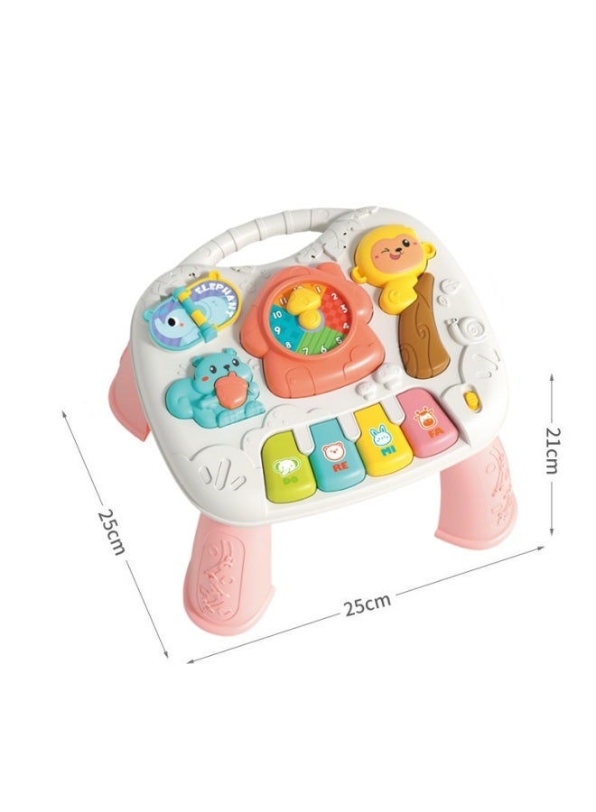 Education Early Development Toys,Learning Musical Table Toys,Educational Learning Activity Table,Multi-Functional Educational Toy Table,Interactive Play Center With Smart Stages Learning Content,Engaging Baby Activity Center For 18 Months(Pink) - Image 2