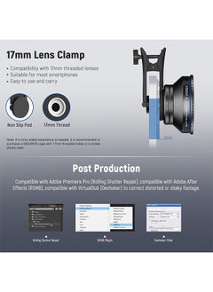 نيوير عدسة NEEWER PRO 1.55x Anamorphic للهاتف مع وهج أزرق، مشبك عدسة 17 مم وحلقة محول فلتر عدسة 72 مم، متوافقة مع iPhone Samsung والشاشة العريضة السينمائية وتأثيرات الفيديو الاحترافية، LS-43 PRO  - Image 5