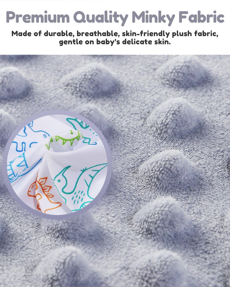 BOMOLOUR Seat Cover Compatible with Bumbo and Nuby Seat, Removable Breathable Baby Floor Seat Cover for Boys and Girls, Seat Not Included (Gray Dinosaur) - Image 3