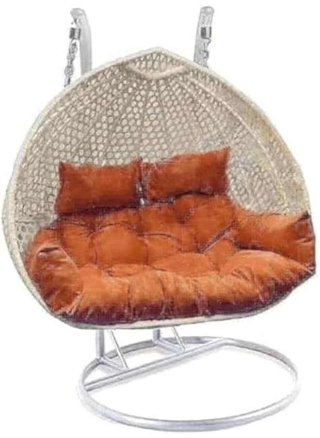 Sweet Furniture 2-Person Outdoor Rattan Swing – Stylish Hanging Seat for Garden, Balcony, or Patio 
