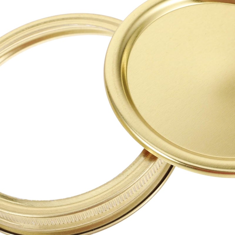 MAGICLULU Mason Jar Wide Mouth Replacement Lids 86mm Tinplate Metal Covers Leakproof Sealed Storage Caps for Canning Jars Kitchen Pantry Set of 24 (Rings + Lids) - Image 3
