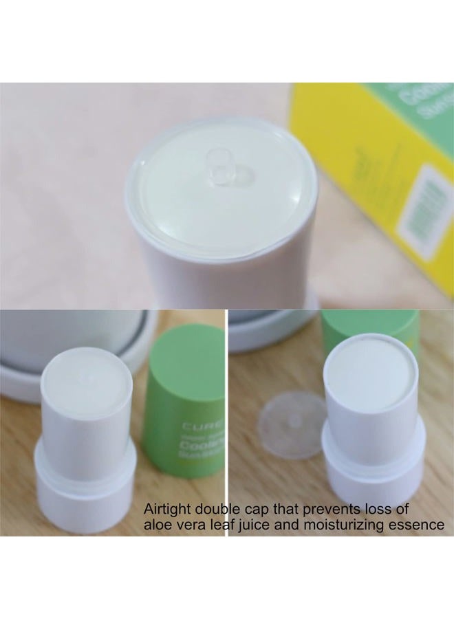 Kim Jeong Moon عصا الشمس المبردة من ألوة كير بتركيز SPF 50+ PA++++ 23 جرام / واقي شمس مهدئ للحماية من الأشعة فوق البنفسجية - Image 4