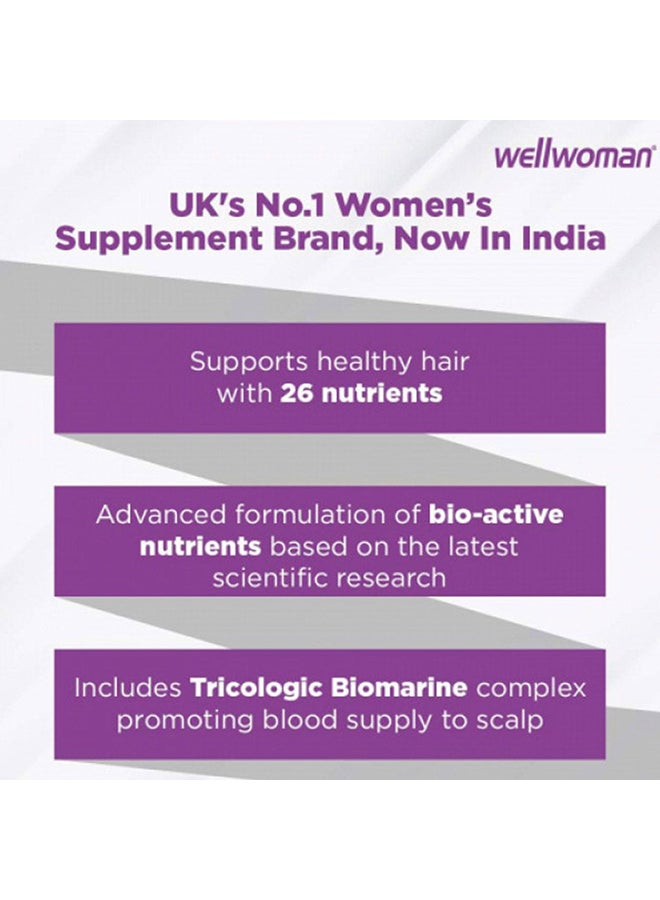 Vitabiotics Wellwoman Hairfollic Tablets 60's - Image 4