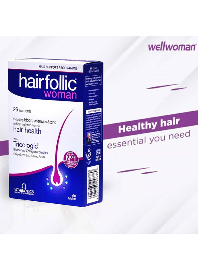 Vitabiotics Wellwoman Hairfollic Tablets 60's - Image 3