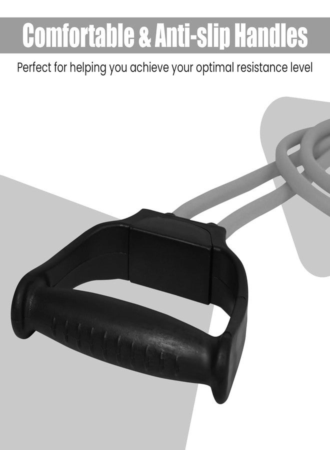 Shopeleven Heavy-Duty Pull Rope Resistance Band - Dual Toning Elastic Tube with Ergonomic D-Shaped Handles for Home Gym, Strength & Mobility Training - Image 2