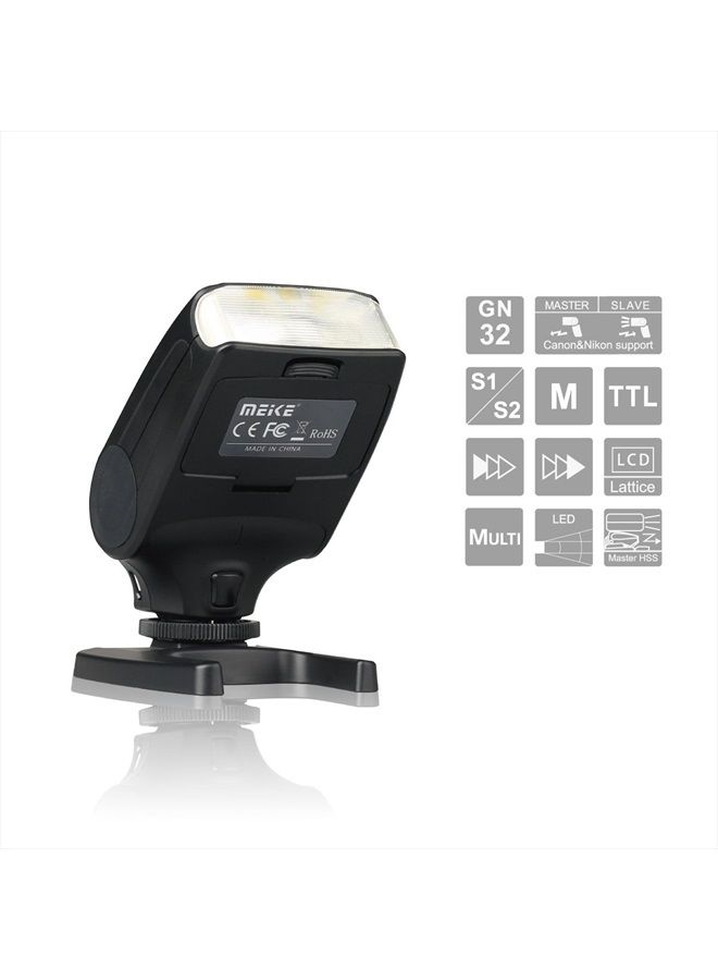 Meike فلاش ميك MK-320N ميني TTL أوتوماتيكي لنظام نيكون MI هوت شوز DSLR وكاميرات مرآة J1 J2 D550 D810 D800 D3300 D7000 وغيرها - Image 3