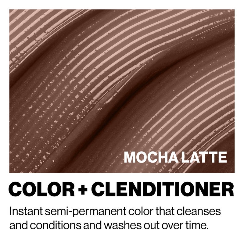 Keracolor Color + Clenditioner 3-in-1 Color-Depositing Conditioner, Gently Cleanses & Conditions, Semi-Permanent Mocha Latte Hair Color, 12 Fl Oz - Image 3