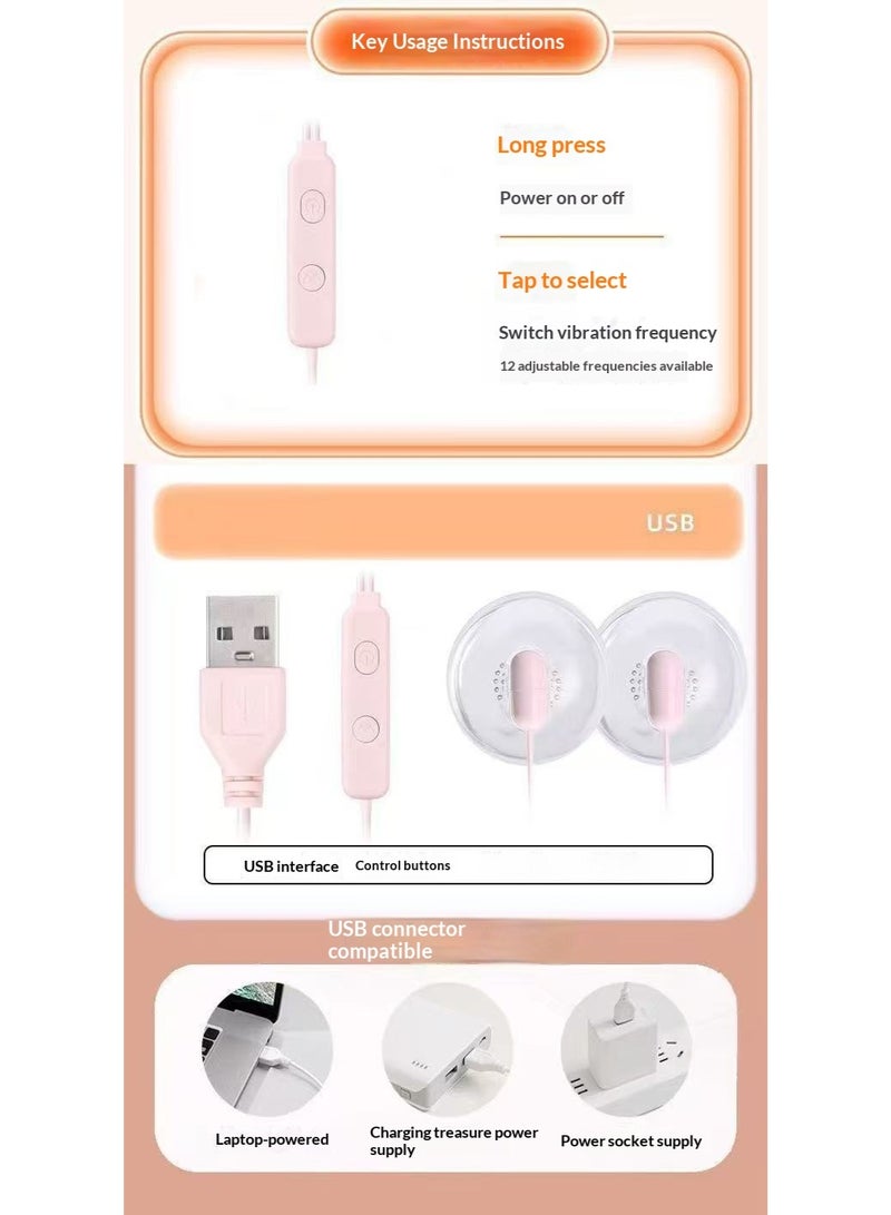 HYH Electric Breast Lactation Massager, USB Powered Vibration Massager for Postpartum Relief, Improve Milk Flow & Relieve Engorgement - Image 4