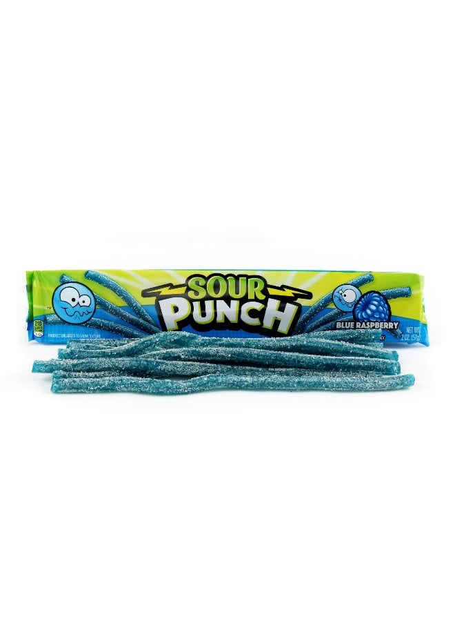 Sour Punch Straws Sweet  Sour Flavored Soft Chewy Candy Tray Blue Raspberry 48 Oz - Image 5