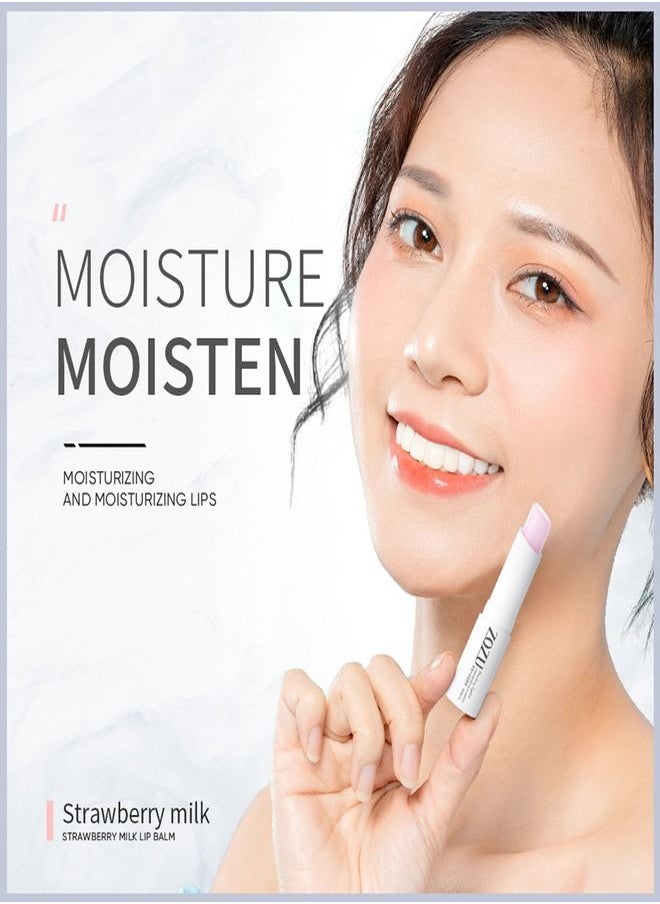 Zozu Strawberry Milk Transparent Lip Balm 2.7g For A Moist Feel Smooth And Enchanting Lips  - Image 4