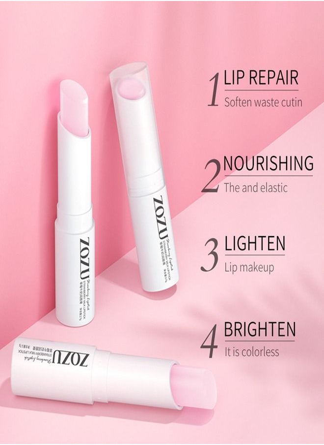 Zozu Strawberry Milk Transparent Lip Balm 2.7g For A Moist Feel Smooth And Enchanting Lips  - Image 3
