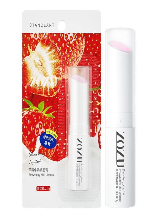 Zozu Strawberry Milk Transparent Lip Balm 2.7g For A Moist Feel Smooth And Enchanting Lips  - Image 1