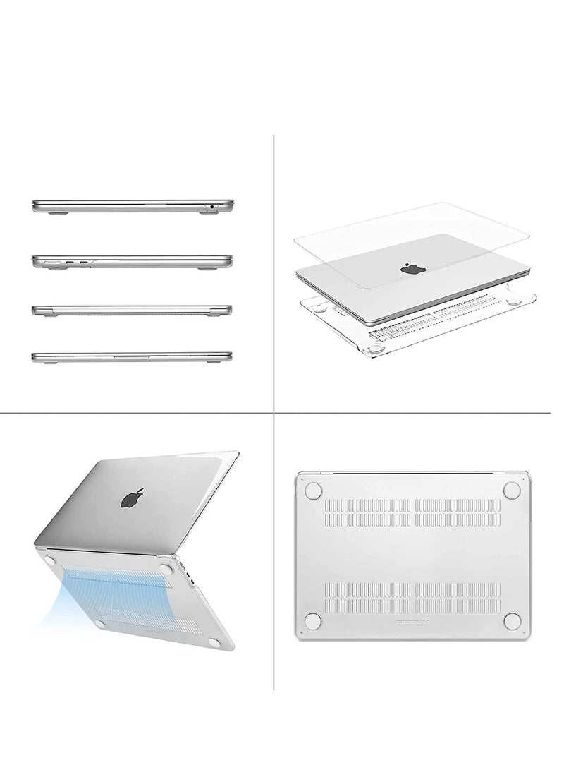 جراب MacBook Pro مقاس 13 بوصة 2023/2022/2021/2020-2016 M2 M1 A2338 A2251 A2289 A2159 A1989 A1708 A1706 مع / بدون شريط اللمس غطاء بلاستيكي صلب - Image 4
